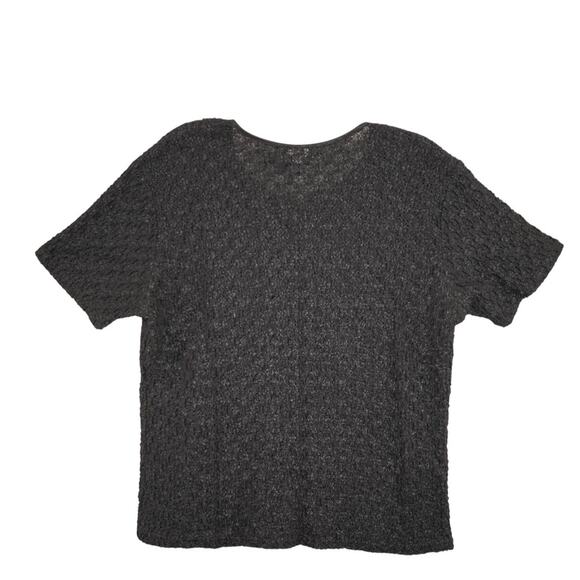 Vintage Notations Black Textured Knit Top Women’s Medium Made in USA - Picture 5 of 5